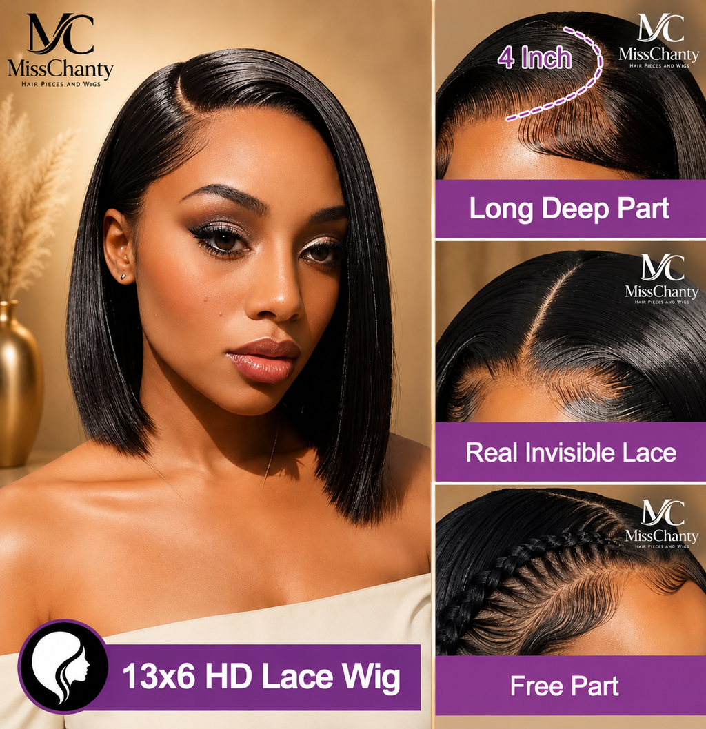 13x6 HD Lace Bob  – Natuurlijk & Tijdloos